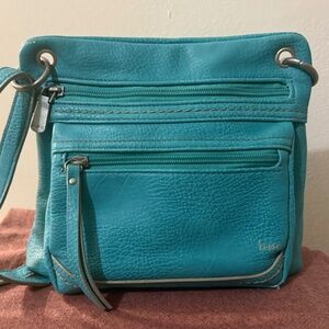 B.O.C. Teal Blue Crossbody Faux Leather Bag